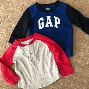 Gap sweatshirt and long sleeved shirt